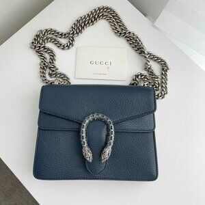 Gucci Navy Dionysus Leather Bag Shoulder Crossbody Bag